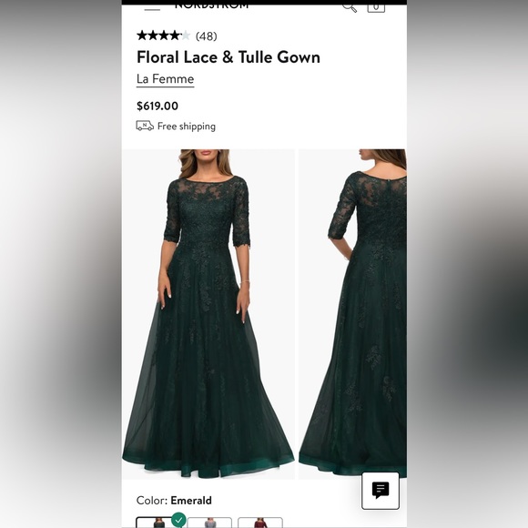 Lafemme formal dress, worn once, hem to 5’4 - Picture 7 of 8